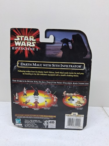 Star Wars Episodio I Darth Maul con Infiltrato Sith Hasbro Action Figure NUOVO - Foto 2 di 8