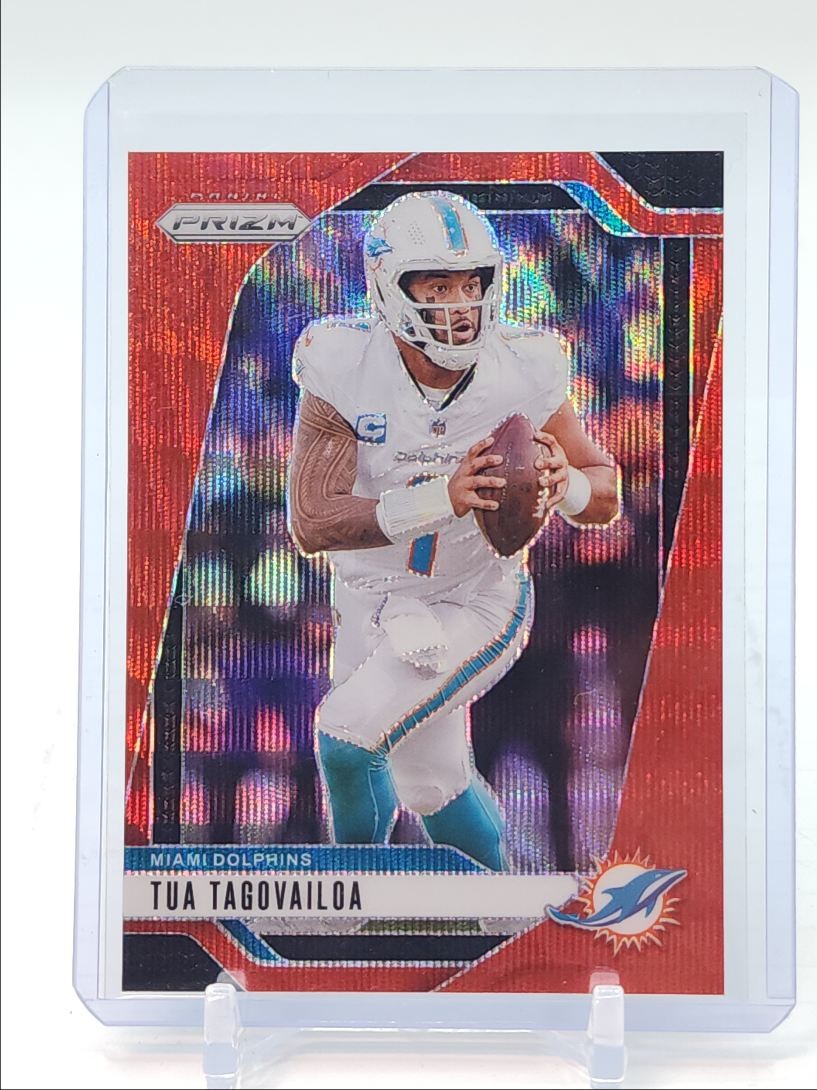 TUA TAGOVAILOA 2024 PANINI PRIZM FOOTBALL RED WAVE DOLPHINS /149 Q1589