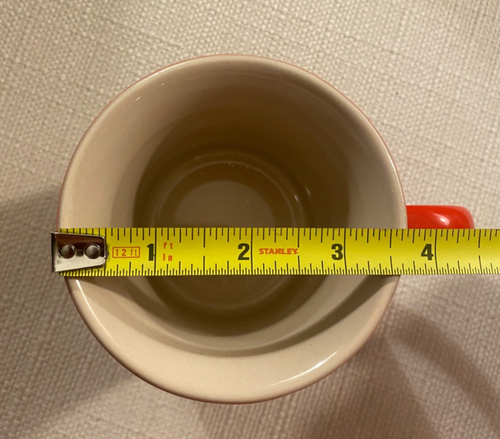 Taza de café Le Creuset naranja ombre cerise excelente estado 12 OZ - Imagen 4 de 6