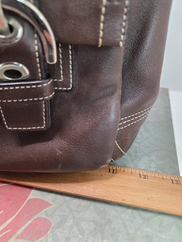 Vintage Coach Soho Luxus Umhängetasche Handtasche braun C0GZ-8A09 Doppelgriff Schnalle Taschen - Bild 5 von 15