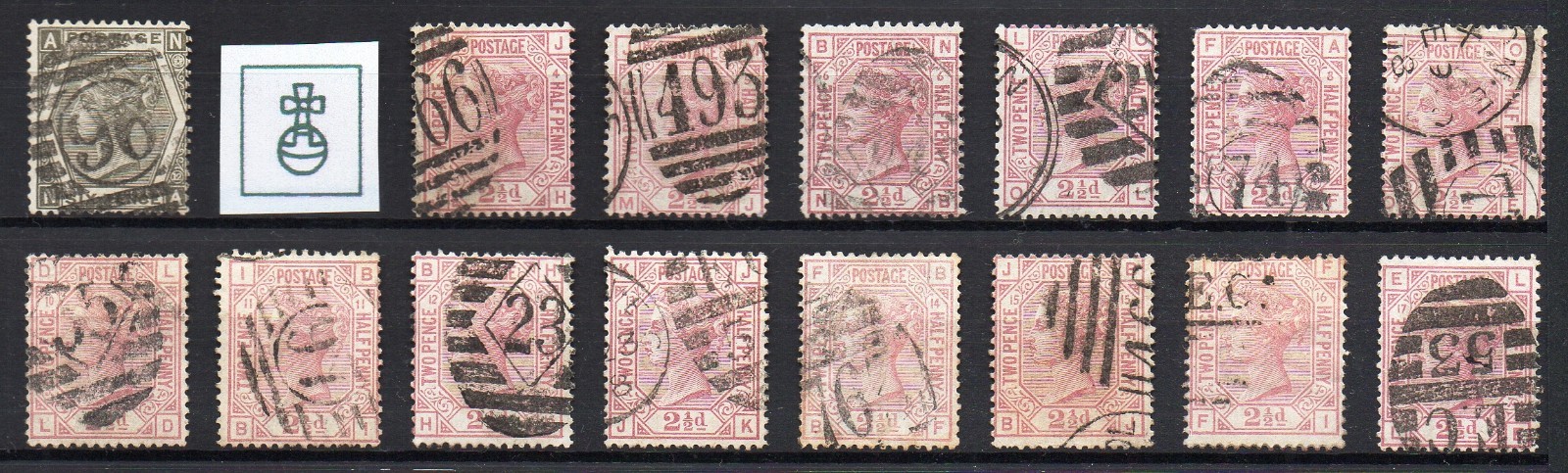 GB QV Collection of 69 Surface Printed Stamps Good/Fine Used High Cat Value