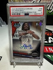 2023 Bowman U Chrome Auto Refractor /250 Solomon Ball PSA 9