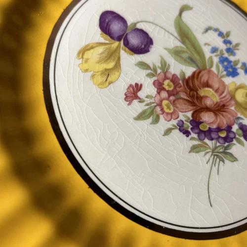 Wade Royal Victoria Pottery 2 X Floral Design Dinner Plates (Blue and Yellow) - Picture 8 of 10