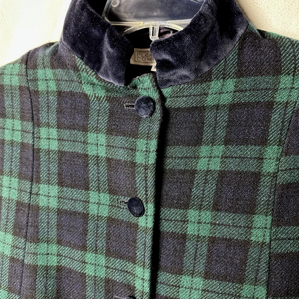 Capa de lana tartán Pleasant Company forrada para adultos rara de colección hecha en Reino Unido años 80 90 Foto 4 de 4