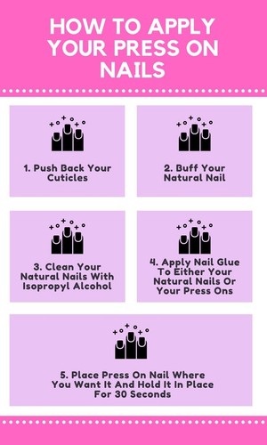 XL Press On Nägel gebogen mit Gold Nieten Kleber enthalten (M) - Bild 5 von 7