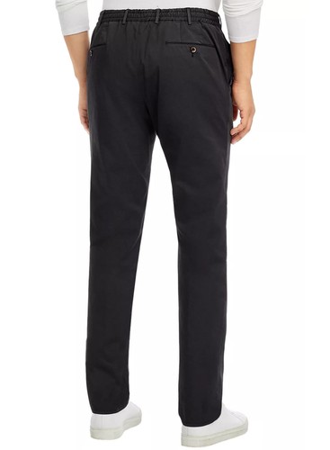 PT Torino Mens Slim Fit Cotton Stretch Pants 40 Black Drawstrings IT 56 $395 - Picture 2 of 3