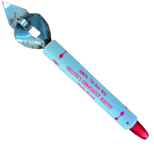 Vintage Bottle Can Opener Gillette's Convenient Market Rome, NY THE BEER KING - Picture 1 of 7