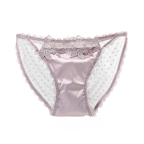 Women's Satin Lace Underwear Low Rise Smooth Breathable Briefs Hipster Panties - Picture 3 of 25
