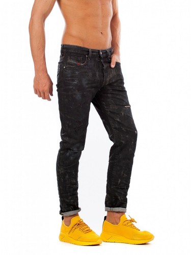 $398 Designer Rare DIESEL Men's Distressed Ripped Slim Skinny Denim Jeans - Picture 1 of 12