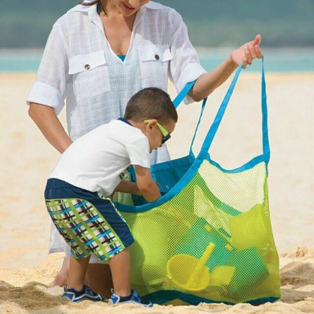 Large Beach Bag Sand Away Carrying Totes Toy Swimming Pool Mesh Storage Holder Large Beach Bag Sand Away Carrying Totes Toy Swimming Pool Mesh Storage Holder