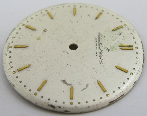 IWC c 89 Watch Part: damaged 31.5 millimeters champagne dial with gilt markers
