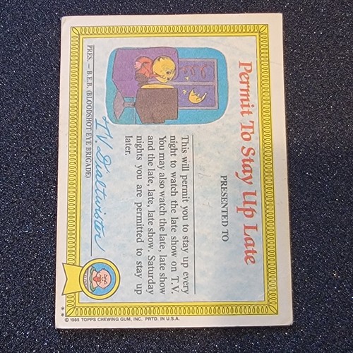 1985 Topps GARBAGE PAIL KIDS SERIES 1 GPK OS1 1b Evil Eddie Matte - Picture 2 of 2