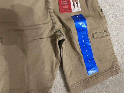 New Levi's Boy's Youth Durable Twill Pockets Adjustable Waist Cargo Short Tan 7 - Picture 4 of 4
