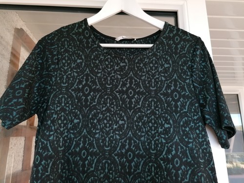 BNWOT Green+Black Swing style Dress Size 10 (easily fit) in Stretch detail by TU - Picture 2 of 8