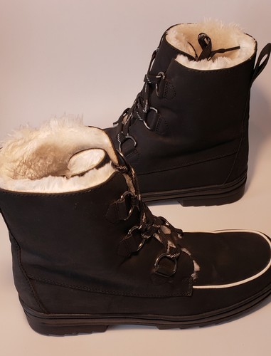 Vepose New York Women's Ankle Winter  Boots Lace Faux-fur Lining Black Size 8.5  - Imagen 5 de 10