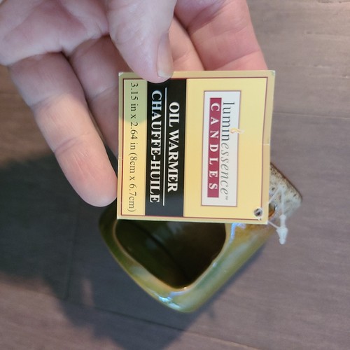 Luminessence Green & Brown Ceramic Oil Warmer   - Picture 3 of 3