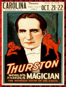 Cartel De Calidad Show Thurston Mostrar Mago Magia Casa Pared