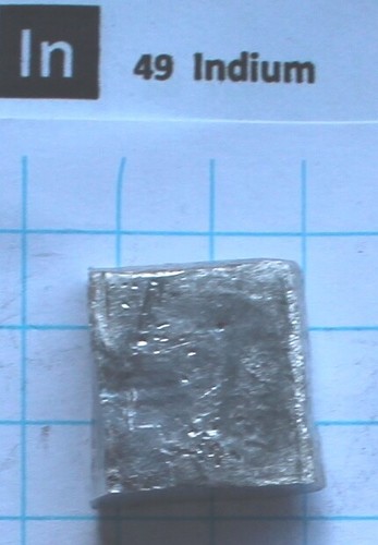1 troy oz (31,1 grammi) barra indio metallo 99,995% - elemento puro 49 campione - Foto 1 di 4