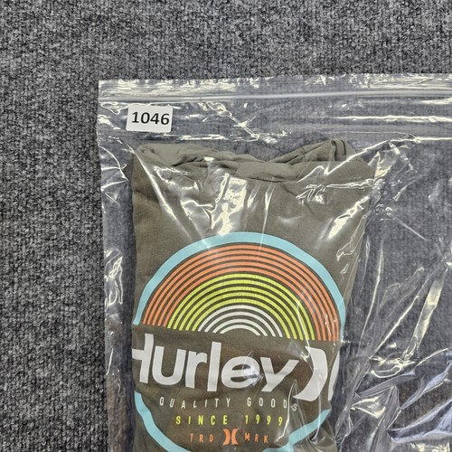 Hurely Hoodie Youth Boys L Green Long Sleeve Graphic Logo Spell Out Skateboard - Picture 10 of 10