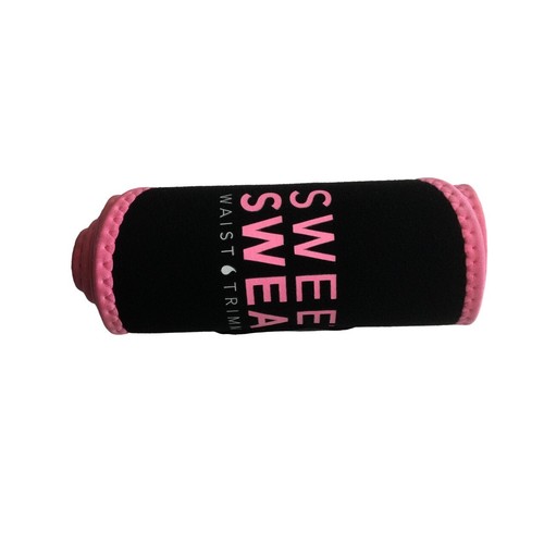 Recortadora de cintura Sweet Sweat talla M negro rosa neopreno 40" de largo - Imagen 3 de 4