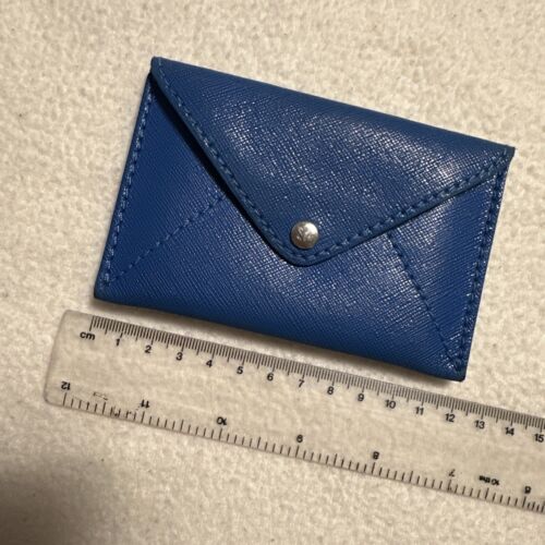 Coccinelle Blue Leather Card Holder Pouch Coin Bag Wallet bag purse - Picture 14 of 15