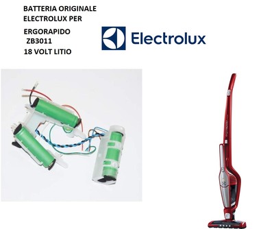 BATTERIE ACCUMULATORI ORIGINALI ASPIRAPOLVERE ERGORAPIDO ELECTROLUX ZB3012  18V | eBay