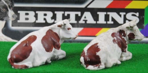 Various 1:32 BRITAINS FARM RED BROWN & WHITE BULL & COWS Animals Made in ENGLAND - Picture 108 of 117
