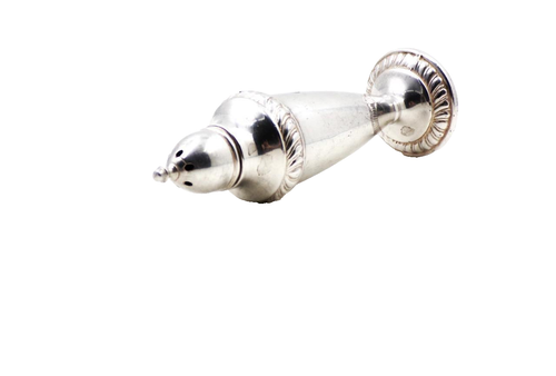 AGITADOR DE PIMIENTA VINTAGE CON PLATO DE PLATA PONDERADO WEIDLICH #3124 - Imagen 3 de 6