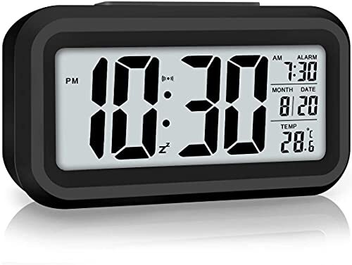 Digital Alarm Clock, Alarm Clock for Bedroom with Smart Night Light, Indoor - 第 1/7 張圖片