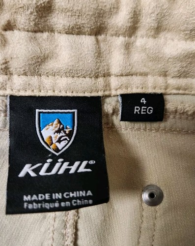 Kuhl Kory Corduroy Pants Women's 4 Reg Khaki Beige Straight Hiking - Picture 13 of 14