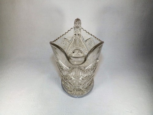 EAPG Jarra Manejado Hermoso Patrón Victoriano Vidrio Transparente Estrella y Arco? 8 1/4" - Imagen 7 de 12