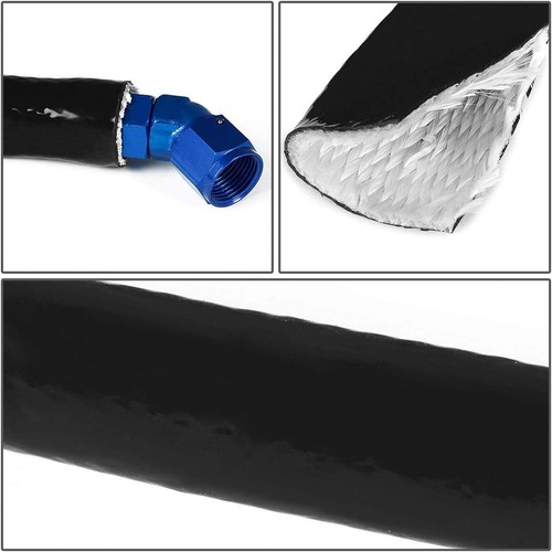 Heat Shield Sleeve Silicone Fibreglass Fire Sleeving Protect Fuel Line Heat wrap - Bild 6 von 12