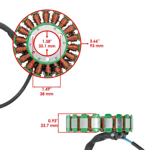 Stator for Suzuki DR-Z400E 2000-2007 DR-Z400S 2000-2021 DR-Z400SM 2005-2017 2019 - Picture 2 of 7