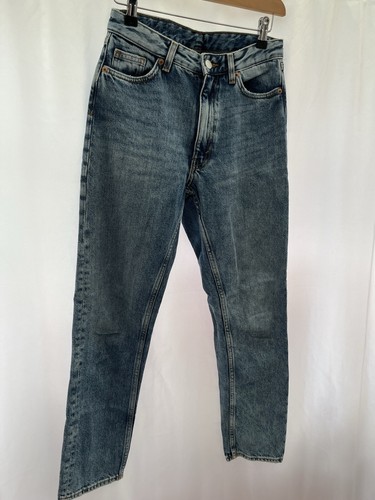 Monki Women's Straight Leg Denim Jeans W28 L29 Blue Stone Wash - Picture 6 of 11