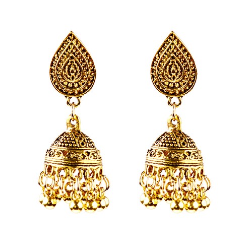 Women Bollywood Earrings Multi-style Tassel Dangle Ethnic Jhumka Jhumki Earrings - Picture 79 of 392