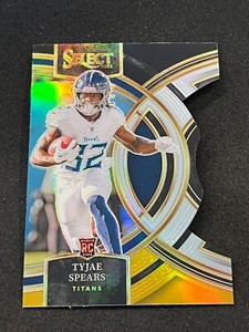 2023 Panini Select Tyjae Spears Premier Level Black & Gold Die-Cut Prizm #172