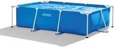 Intex 8.5ft x 26in Rectangular Frame Above Ground Backyard Outdoor Swimming Pool