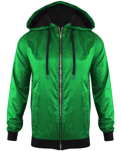 AI Ladies DANCE Top Lightweight Hooded RAINCOAT LOOK Coat Women Bomber Jacket UK - Picture 12 of 12