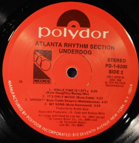 ATLANTA RHYTHM SECTION UNDERDOG LP 1979 ORIGINAL GREAT CONDITION! VG+/VG+!!A - Picture 6 of 6
