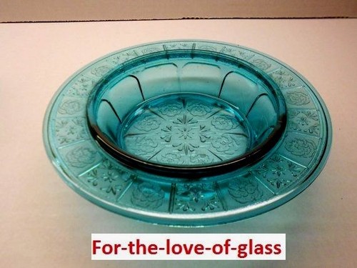 Teal Ultramarine Doric & Pansy Butter Dish - Picture 3 of 4