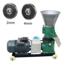 2MM 4MM 220V Feed Pellet Mill Machine Zoo Farm Feed Pelletizer 3 Rollers 2Plates