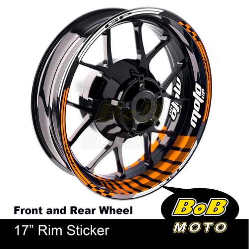 AA02 17" Wheel Rim Stickers Stripes Tape Blue For Yamaha FJR1300 03-20 03 04 05 - Picture 2 of 17