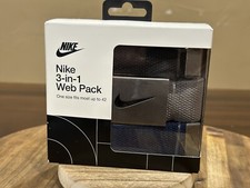 Nike Men's 3 in 1 Pack Golf Web Belt