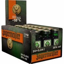 Jägermeister Picknickflasche Kräuterlikör Kräuter Likör Spirituose 35% 24x0.04 L