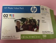 Genuine HP 02 Series Photo Value Pack w/ 120 Sheets Photo Paper  (PB)