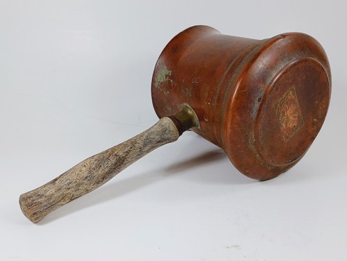 Vintage Kupferlack im Kolonialstil mit Holzgriff. - Bild 6 von 11