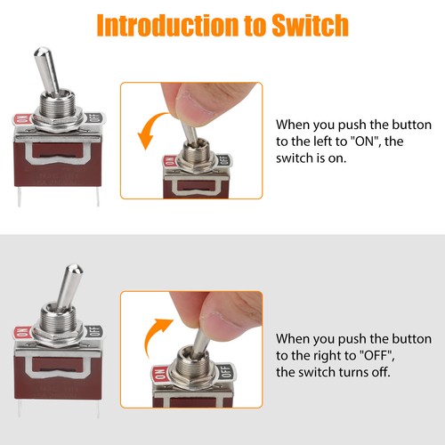 Heavy Duty 20A 125V & 15A 250V Toggle Switch SPST On-Off Amp 2 Terminal Car Boat - Picture 3 of 7