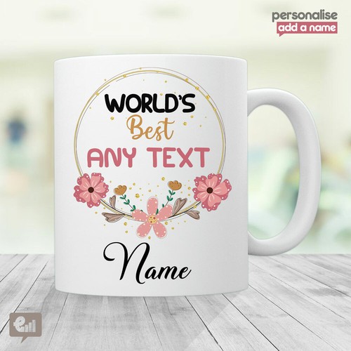 Personalised WORLD'S BEST Mug Tea Coffee Cup Birthday Mum Nana Auntie Work Gift - Picture 14 of 14