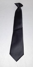 Black Tie Necktie 14" Polyester Made Clip On IZOD Boys 2015 Solid