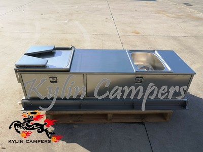 Stainless Steel Caravan Camper Trailer Slide Out Kitchen Drawers Sink